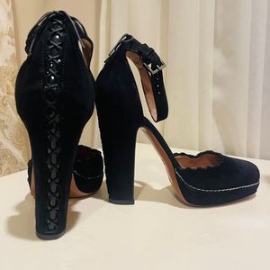 Alaia paris black suede platform block heel Size 37 IT